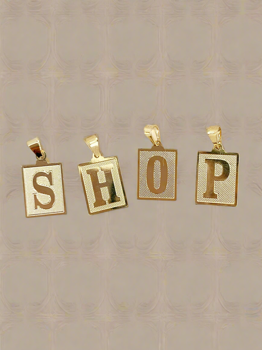 Square Letter Pendants
