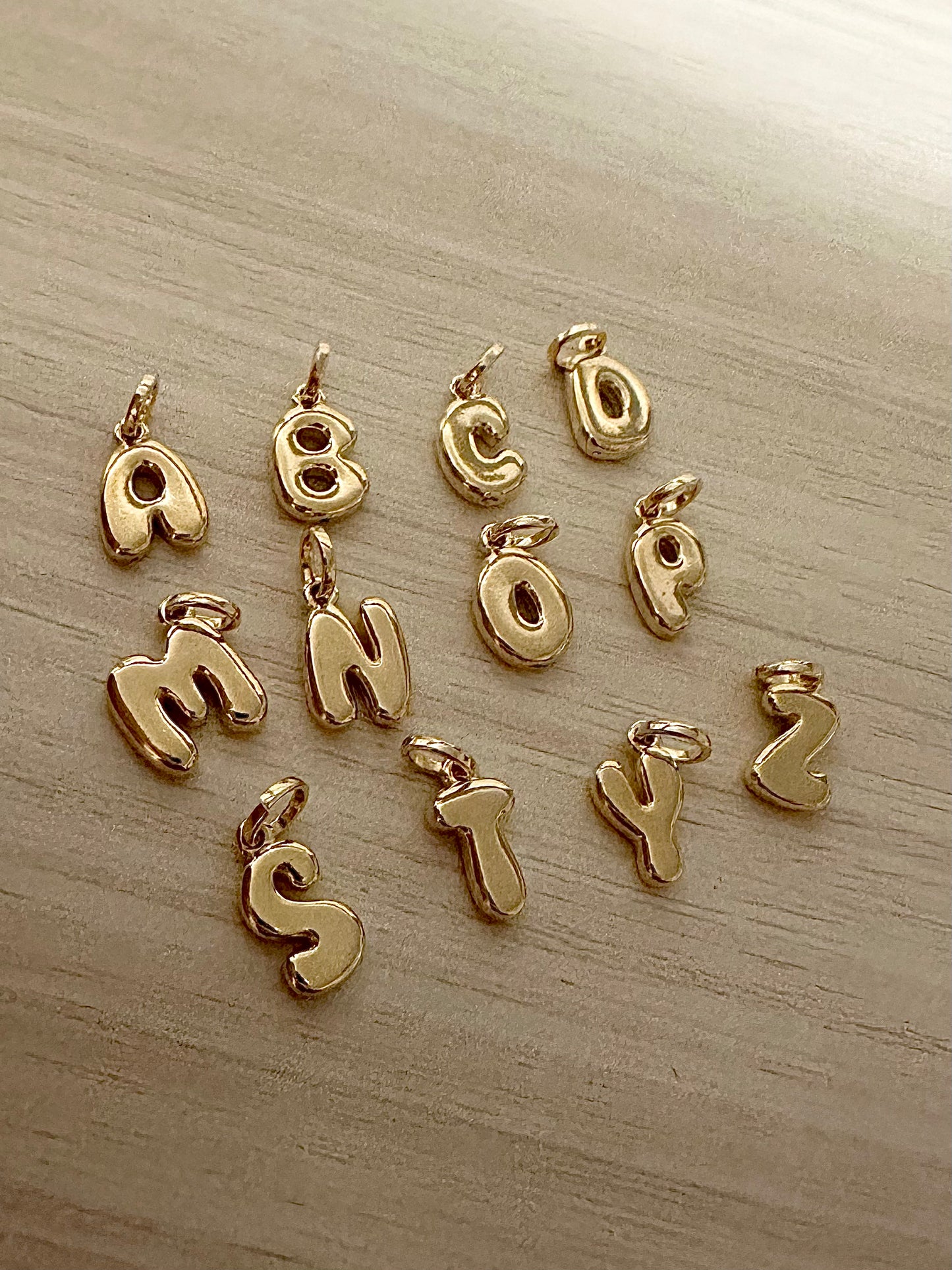 Bubble Letter Pendants
