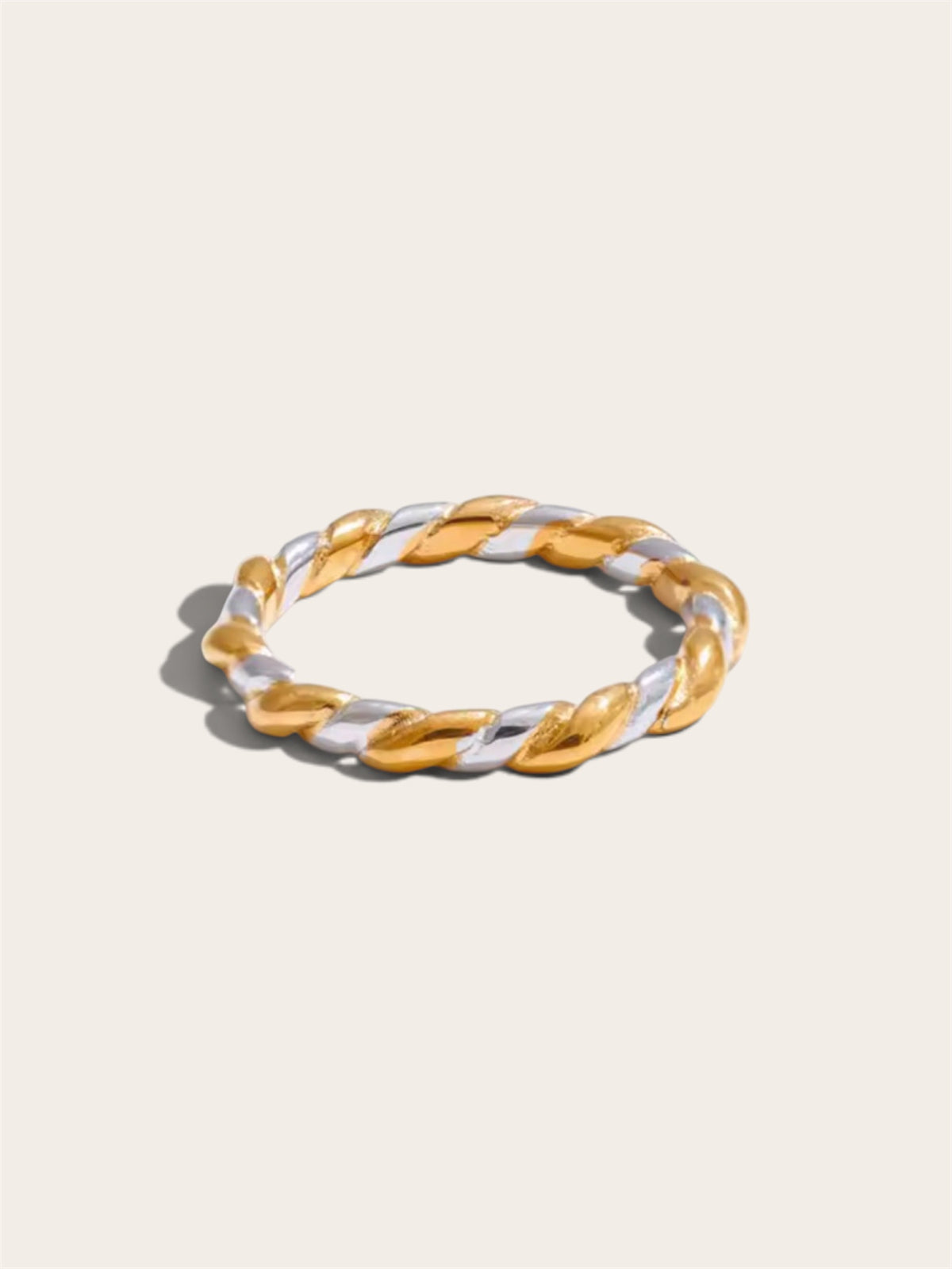 Duo Toned Twisty Ring