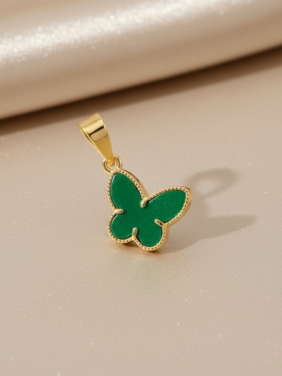 Emerald Butterfly Pendant