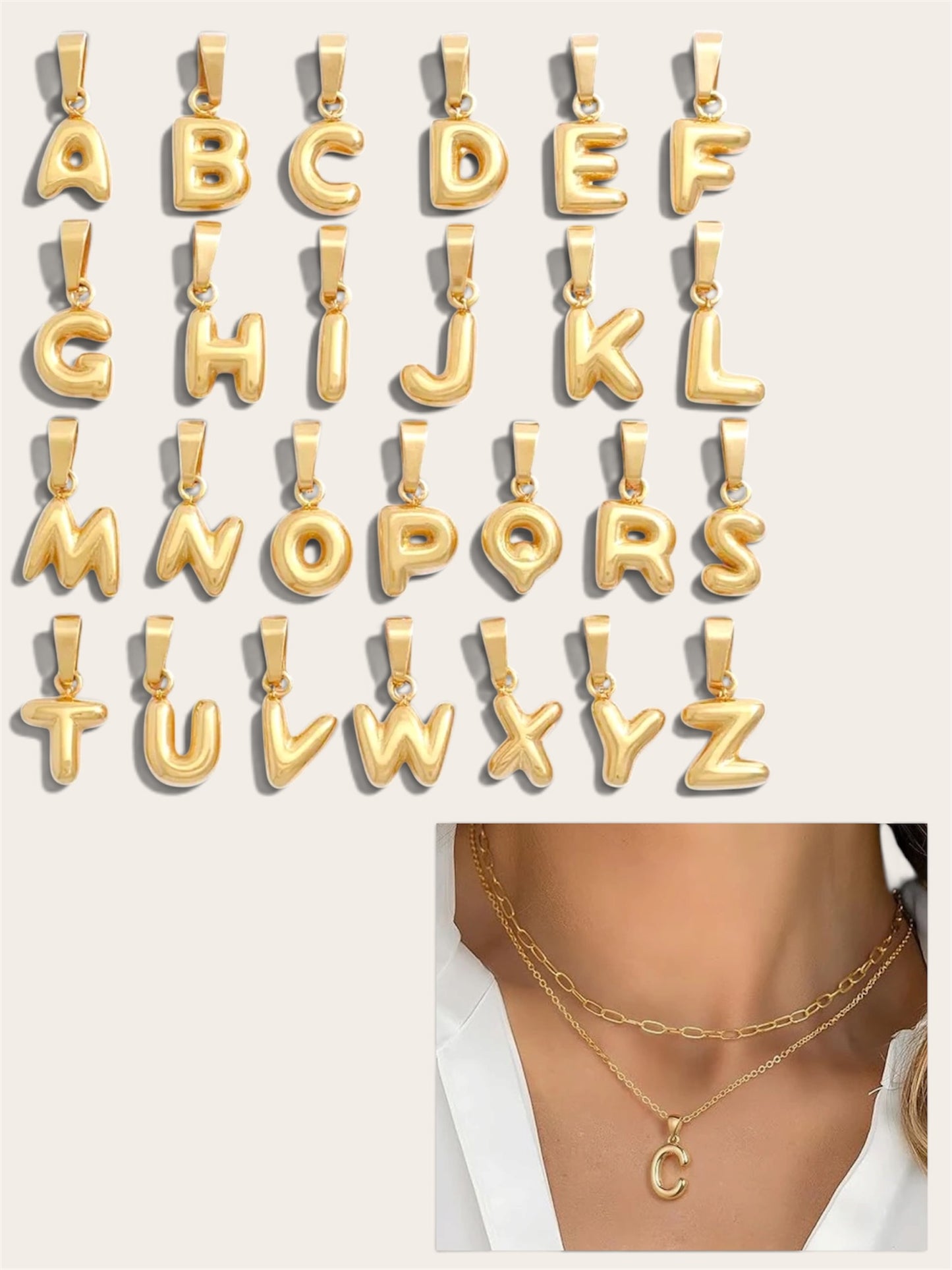 Classic Bubble Letter Pendant
