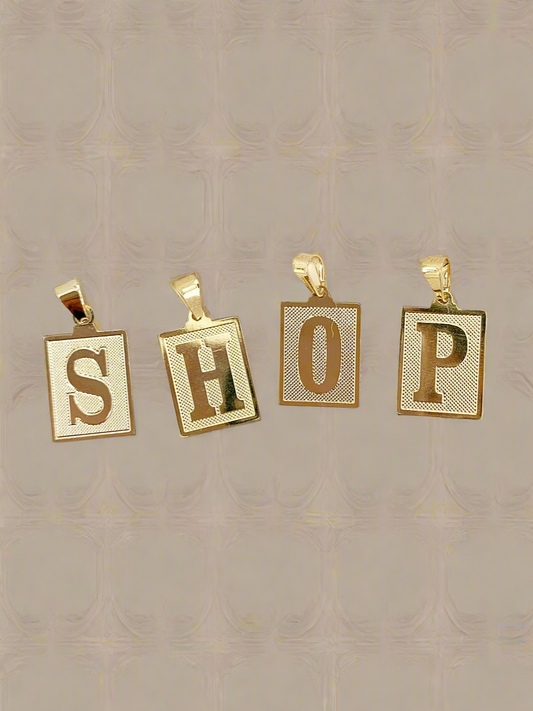 Square Letter Pendants