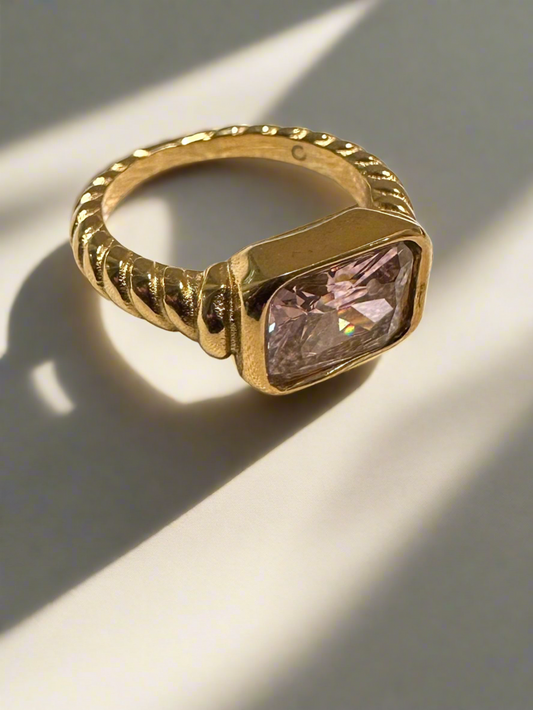 Pink Emerald Ring