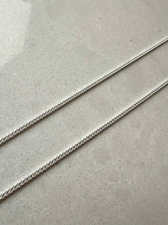 Silver Thin Curb Chain