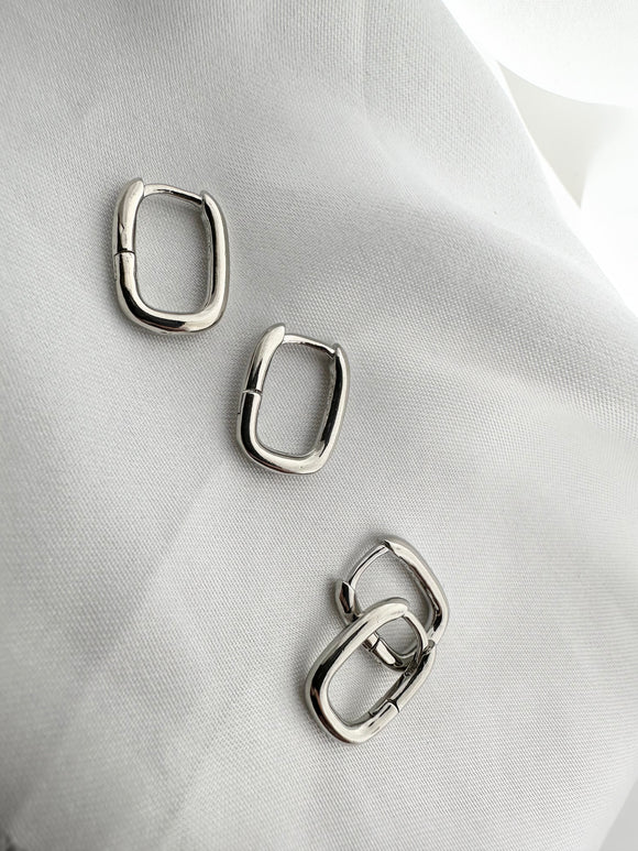 Silver Mini Lucy Hoops
