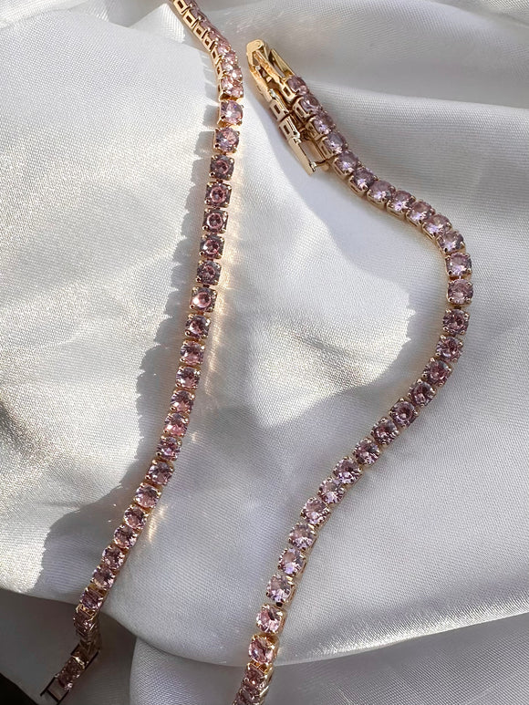 Pink Tennis Bracelet