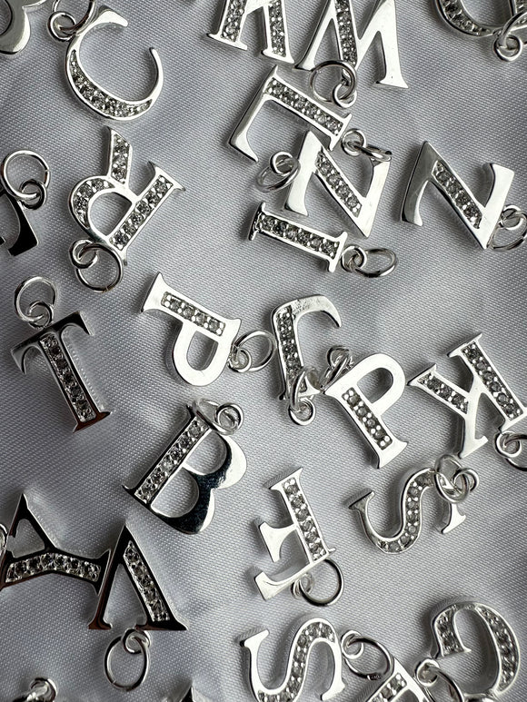 Silver Letter Pendants