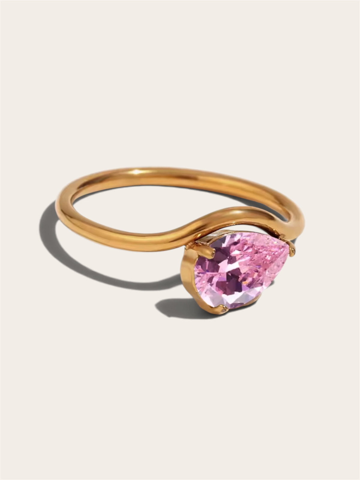 Blush Teardrop Ring