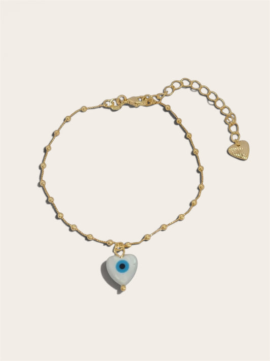 Heart Evil Eye Bracelet