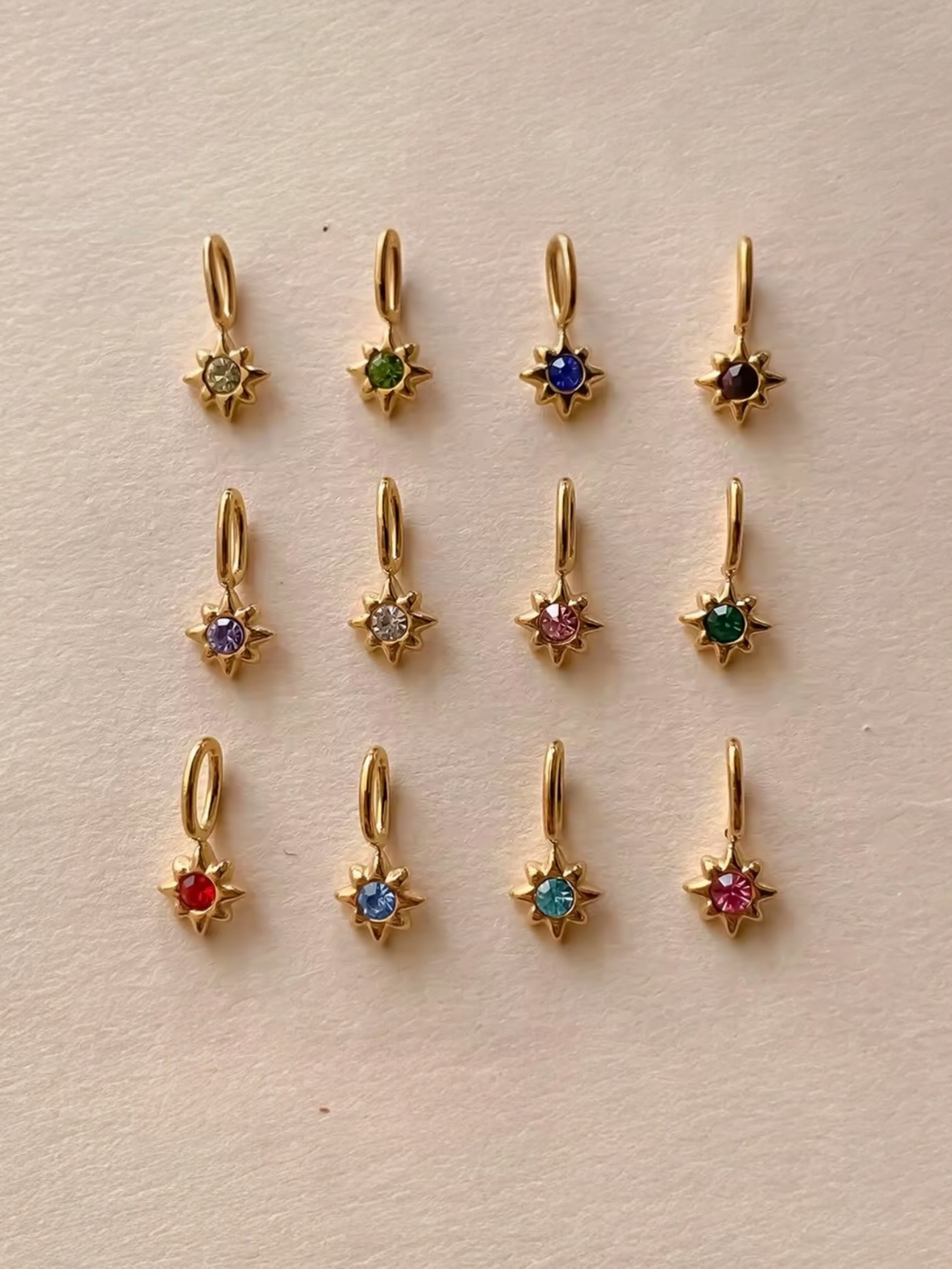 Mini Star Birthstone Pendants