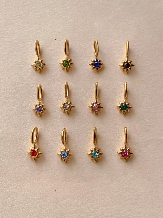 Mini Star Birthstone Pendants