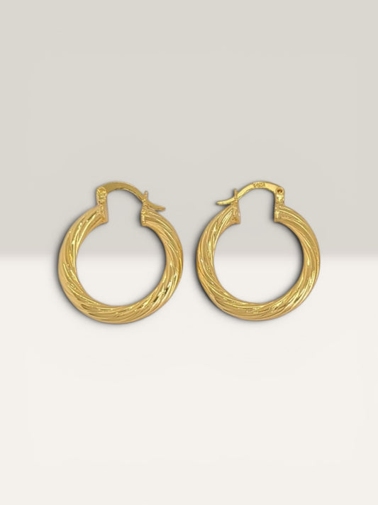 Small Ribbed Hoops