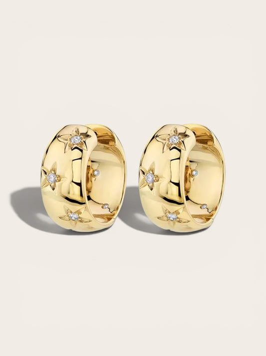 Sparkle Star Hoops