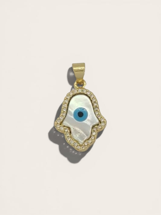 Evil Eye Hamsa Hand Pendant