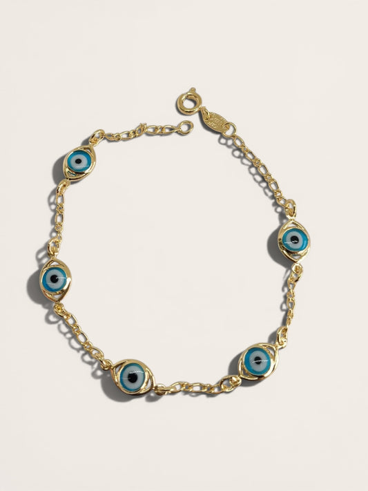 Baby Blue Evil Eye Bracelet