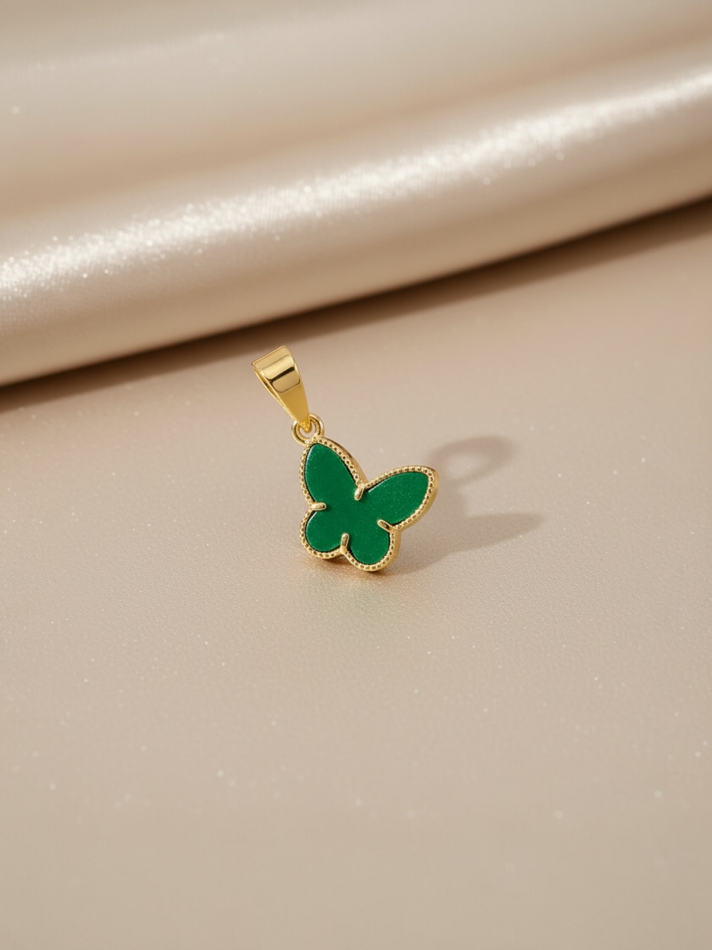 Emerald Butterfly Pendant