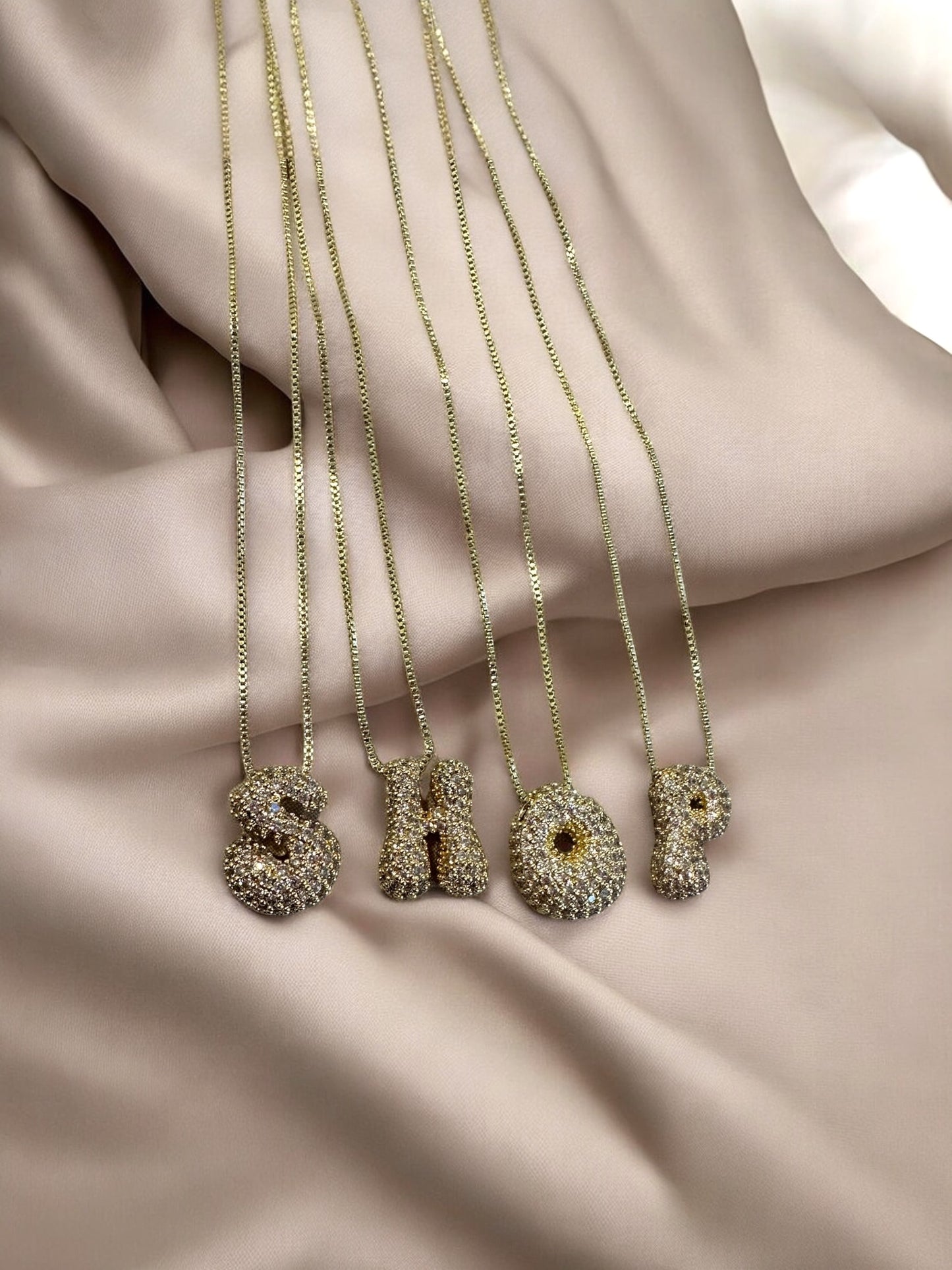 Mini Bubble Letter Necklace