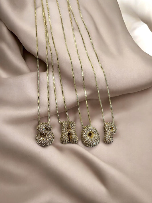 Mini Bubble Letter Necklace