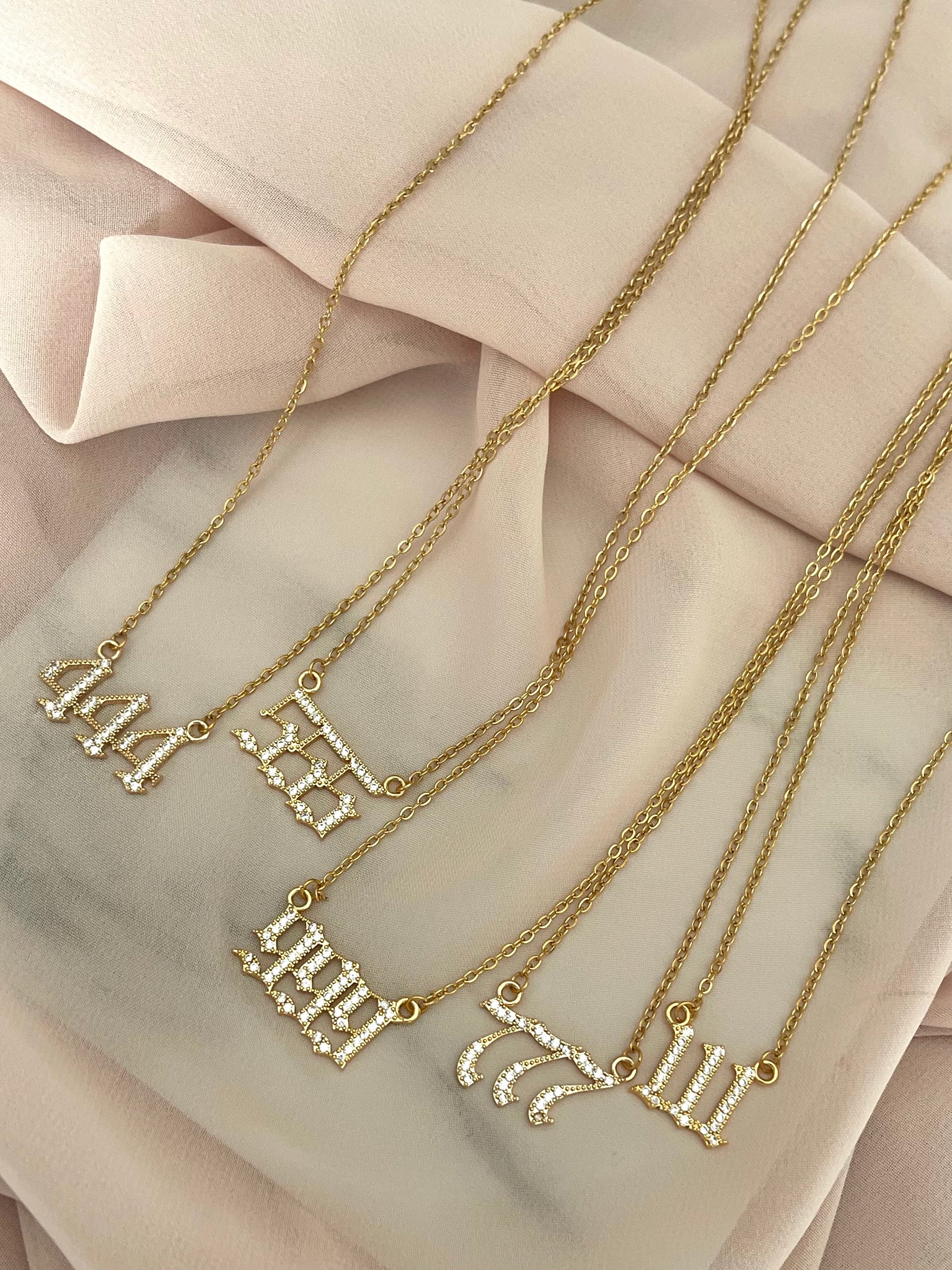 Gold number pendant hotsell