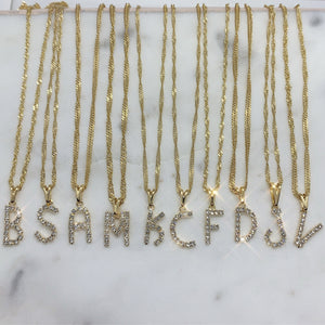 Diamond Initial Pendants