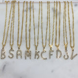 Diamond Initial Pendants